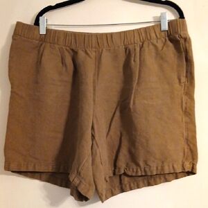 J. Jill Tan High Waist Shorts Relaxed Fit Size Xl